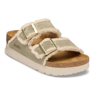 Birkenstock Arizona Platform Teddy - Taupe
